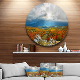 Autumn in Crimean Mountains' Landscape Photography Circle Metal Wall Art