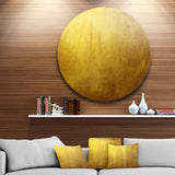 Gold Texture' Abstract Circle Metal Wall Art