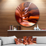 Breathtaking Antelope Canyon' Landscape Photo Circle Metal Wall Art