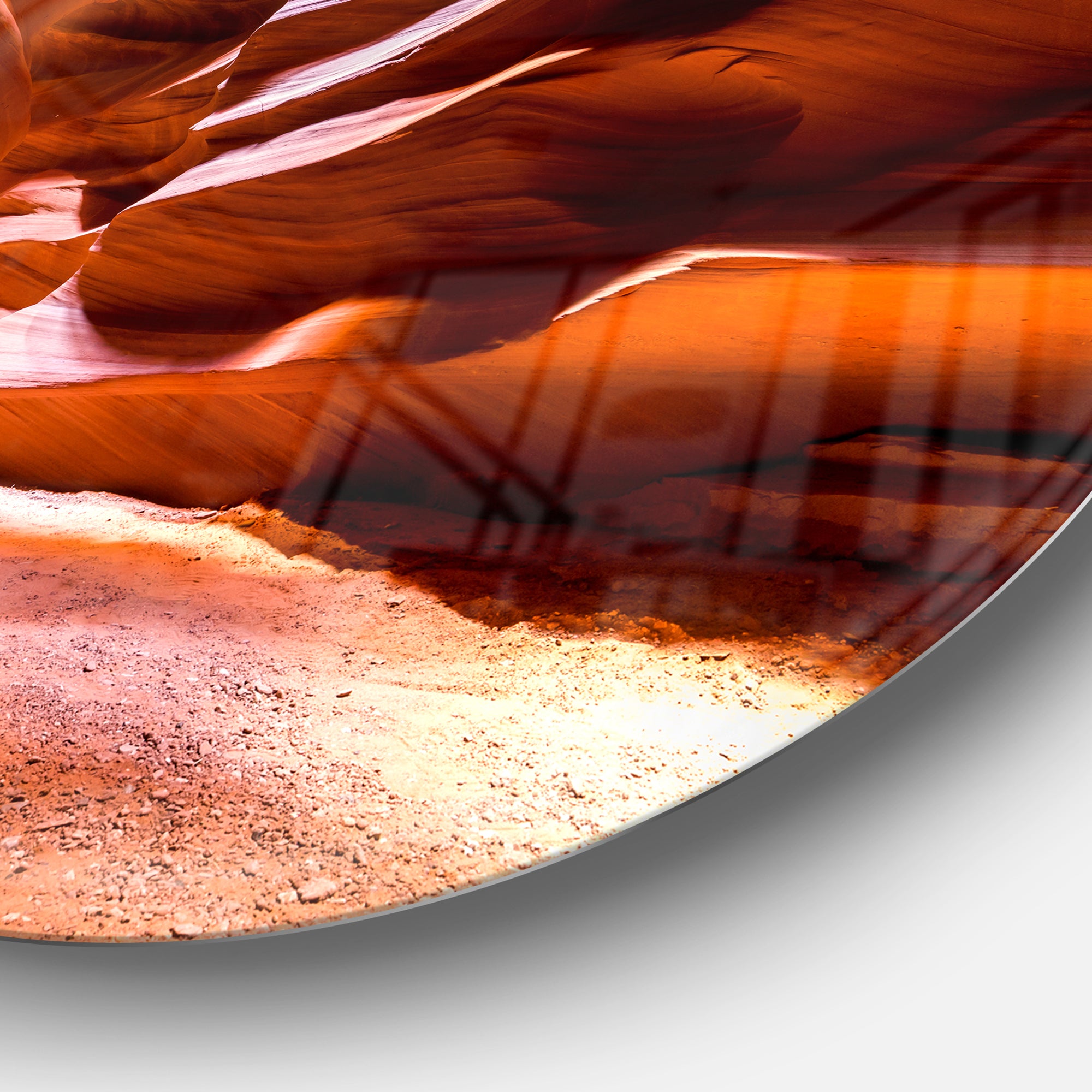 Breathtaking Antelope Canyon' Landscape Photo Circle Metal Wall Art