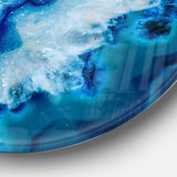 Geode Slice Macro' Abstract Circle Metal Wall Art