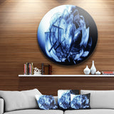 Fractal 3D Blue Glass Pattern' Abstract Circle Metal Wall Art