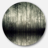 Beautiful Gray Forest in Germany' Circle Landscape Circle Metal Wall Art
