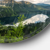 Summer at Polish Tatra Mountains' Ultra Vibrant Landscape Metal Circle Wall Art