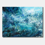 Wild Blue Ocean Waves V Wall Art