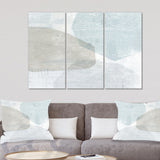 Designart 'Grey and White Collage I' Modern Premium Canvas Wall Art - 36x28 - 3 Panels