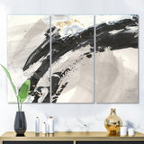 Designart 'Glam Painted Arcs IV' Transitional Premium Canvas Wall Art - 36x28 - 3 Panels