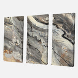 Designart 'Fire and Ice Minerals II' Farmhouse Canvas Artwork - 36x28 - 3 Panels