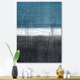 Teal Meets Grey Abstract Art