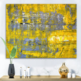 Yellow Meets Grey Abstract Art I