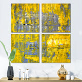 Yellow Meets Grey Abstract Art I