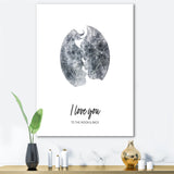 Romantic Moon Kiss of Two Lovers