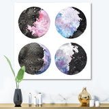 Moon Phases With Stars and Sky