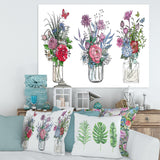 Bouquets of Wildflowers In Transparent Vases I