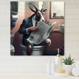 Goat On Toilet Reading News