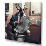 Goat On Toilet Reading News
