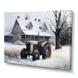 Tractor At The Barn In Winter I