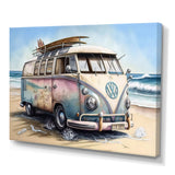 70S Surfing Van At The Beach I