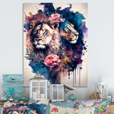 Cute Lions Floral Art I