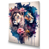 Cute Lions Floral Art I