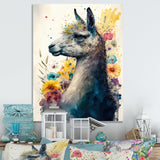 Cute Llama Floral Art II