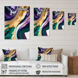 Purple, Green And Gold Bold Strokes I