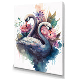 Cute Swans Floral Art II