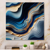 Vibrant Blue And Gold Flow Art II