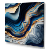 Vibrant Blue And Gold Flow Art II