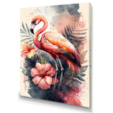 Stunning Flamingo Floral Art I