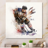 Usa Hockey Player In Action I