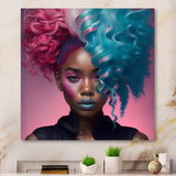 Hip Hop Girl With Pink And Blue Hair V