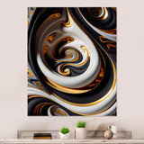 Gold And Black Stained Glass Spiral IV