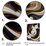 Gold And Black Stained Glass Spiral IV