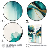 Teal And Gold Abstract Expression I