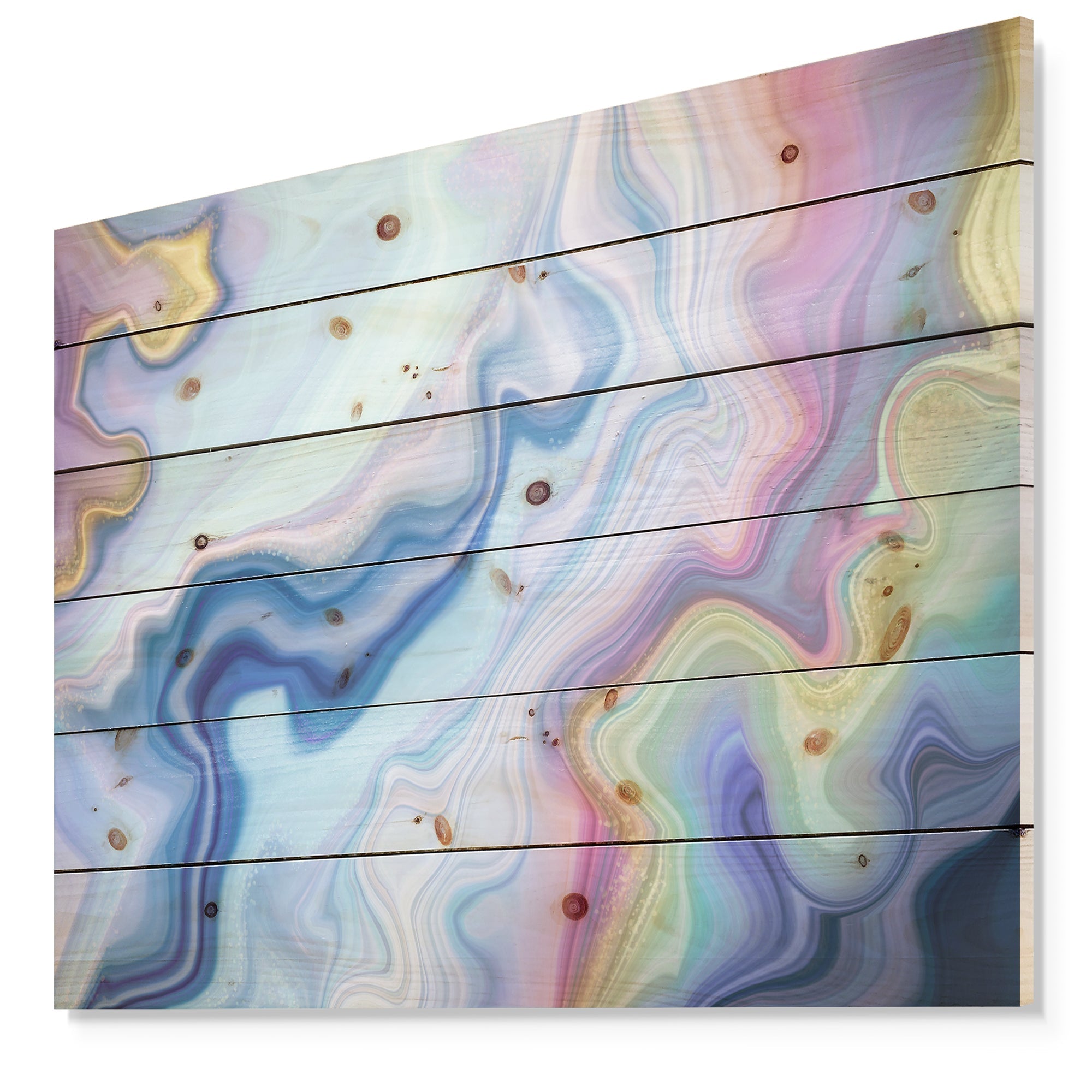 Abstract marbled - Stone Photographic Print on Natural Pine Wood