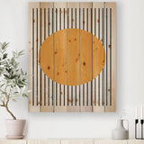 Minimal Geometric Compostions Of Elementary Forms XI - Modern Print on Natural Pine Wood