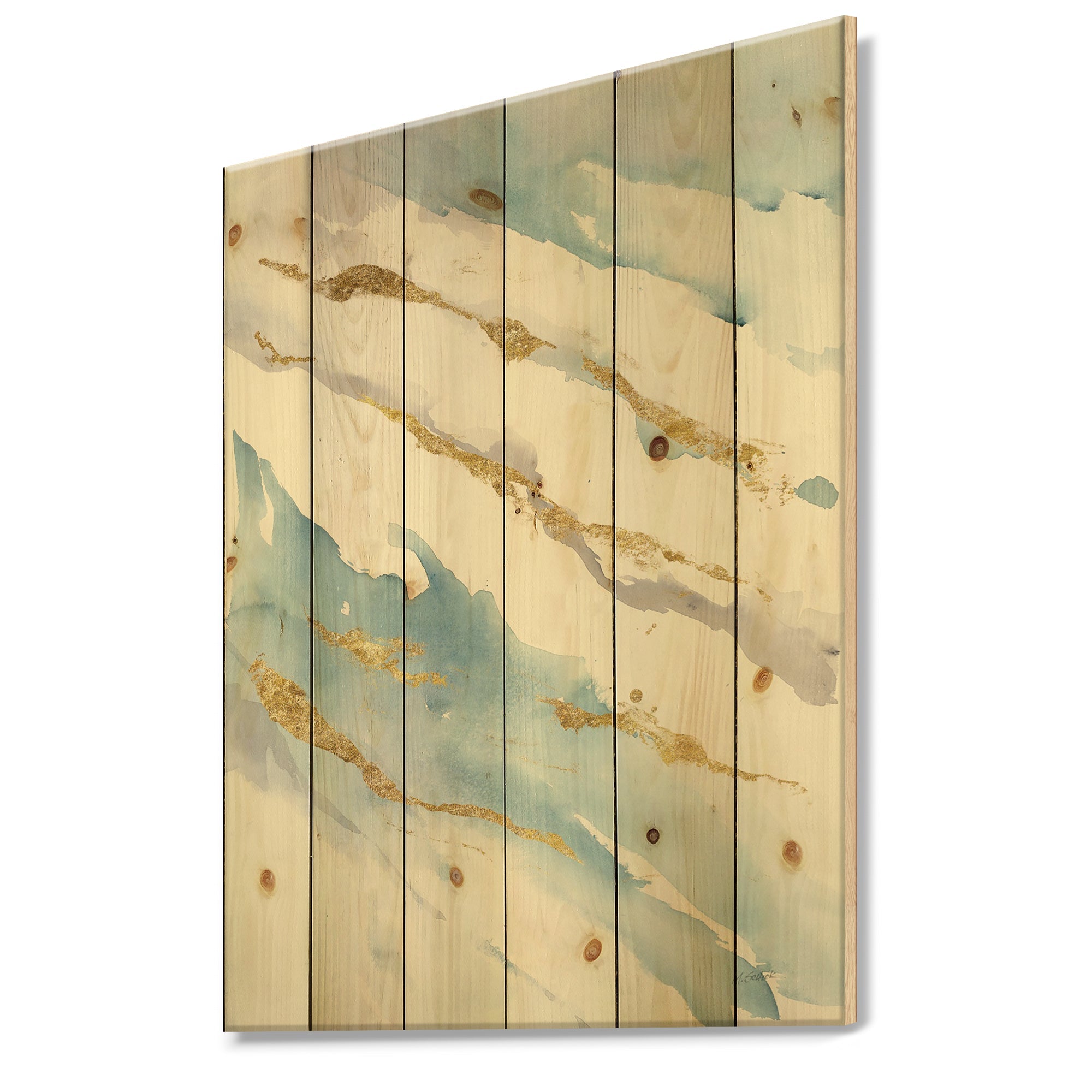 Abstract Drift v2 - Posh & Lux Print on Natural Pine Wood