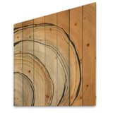 Glam Canion II - Modern & Contemporary Print on Natural Pine Wood - 16x16