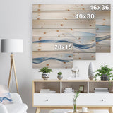 3D Wave of Water Splash - Abstract Print on Natural Pine Wood